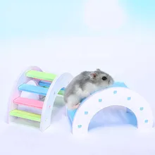 Деревянный хомяк, Радужный мост, жевательная игрушка для домашних животных, уход за зубами, моляр, игрушка, маленькие животные, игрушки для обучения альпинизму, товары для домашних животных