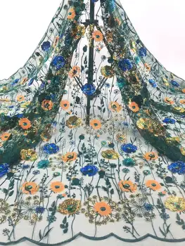 

Factory offers sequins lace luxuryBeautiful lace fabric high quality 2020African tulle lace Sequince fabric For Wedding Dresses