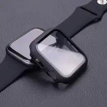 Закаленное стекло+ чехол для часов для Apple watch 5 4 44 мм 40 мм защита экрана iWatch 5 4 3 2 42 мм 38 мм чехол-бампер