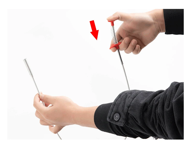 Flexible Sink Claw Pick Up Kitchen Cleaning Tools Pipeline Dredge Sink Hair Brush Cleaner Bend Sink Tool With Spring Grip