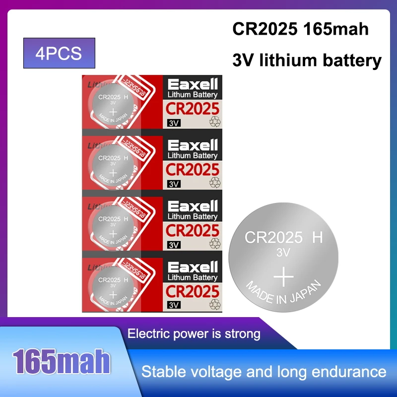 4 шт. батарейки для часов Eaxell cr2025 ECR2025 BR2025 DL2025 KCR2025 LM2025 3 в | Электроника