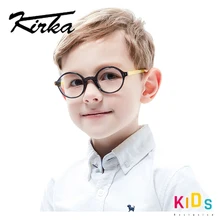 Детские очки Kirka гибкие круглые с ацетатной оправой для