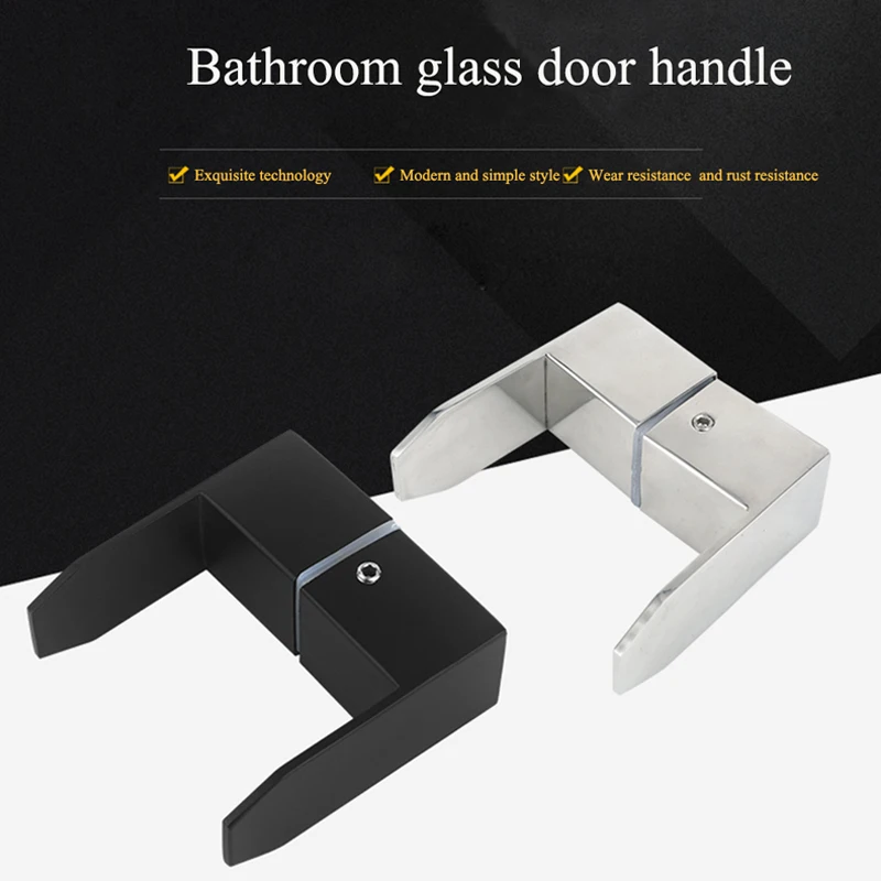 304 Stainless steel Shower Room Glass Door  glass cabinet handle bathroom door single door handle door  black