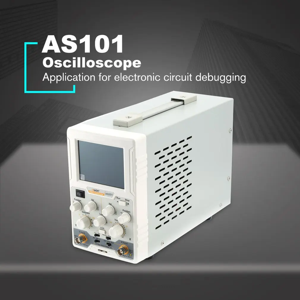 OWON AS201 20 МГц 100 мс/с одноканальный ЖК-цифровой осциллограф, осциллоскоп Norm/Auto/tv Run/Stop