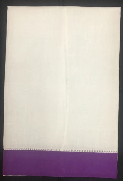 Violet Border Набор из 12 модных дизайнерских льняных полотенец для гостей s ткань для гостей/тарелка для рук Кухонные банные носовые платки полотенце белое с цветной каймой - Цвет: Violet Border