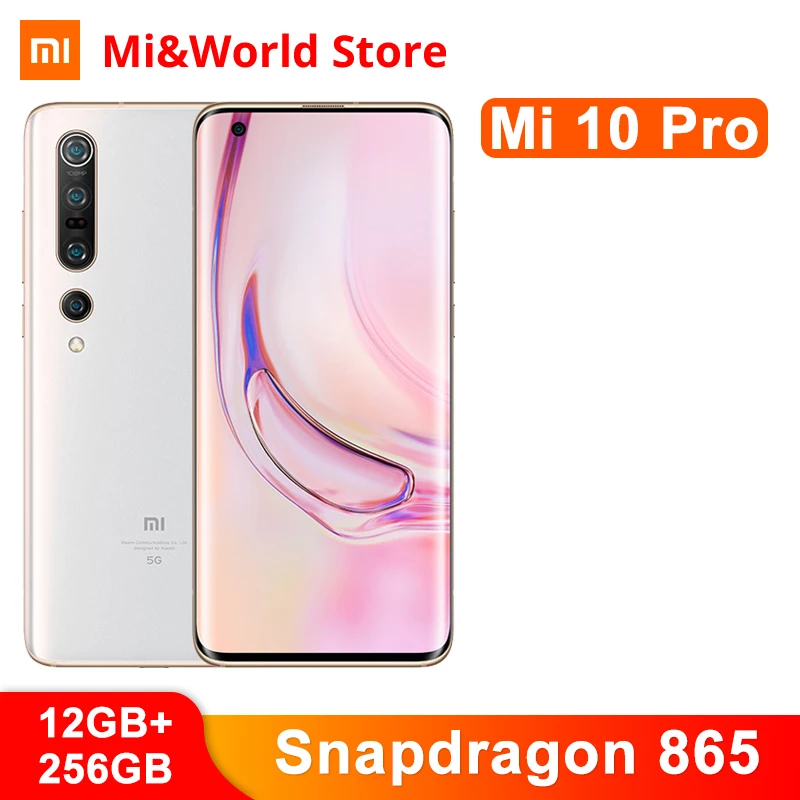 Новейший xiao Mi 10 pro 12 Гб 256 мобильный телефон 5G Snapdragon 865 Octa Core 108MP Quad Camera 6 67 &quotAMOLED