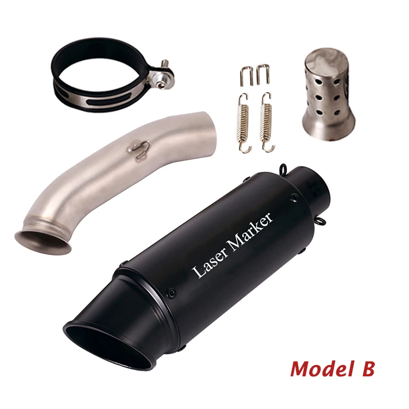 Slip On Motorcycle Modified Exhaust Mid Link Pipe Muffler Black Modified for DUKE 390 RC390 125 250 2017-2020 - Image 3