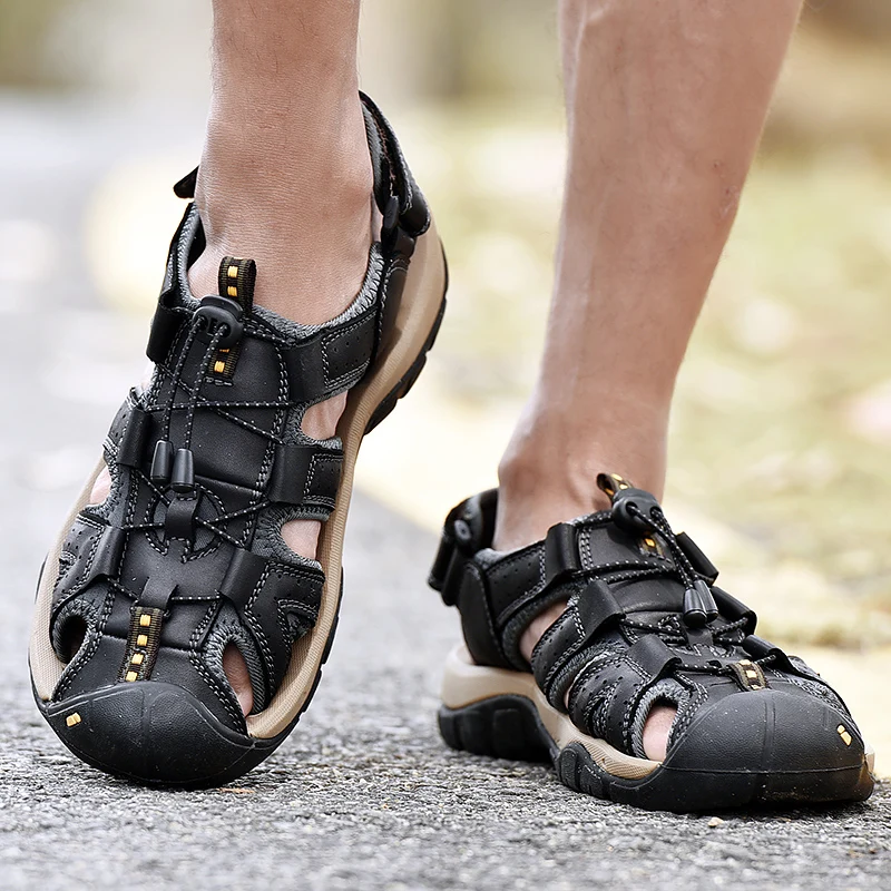Летняя мужская обувь ручной работы Сандалии Мужская Sandalias Hombre Zapatos De Chaussure Homme