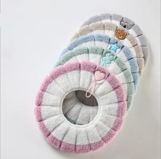 

2020 Hot sale Toilet Mats Autumn And Winter Adult Plush Toilet Seat Plus Velvet Thick Warm Toilet Seat O-shaped Toilet Seat