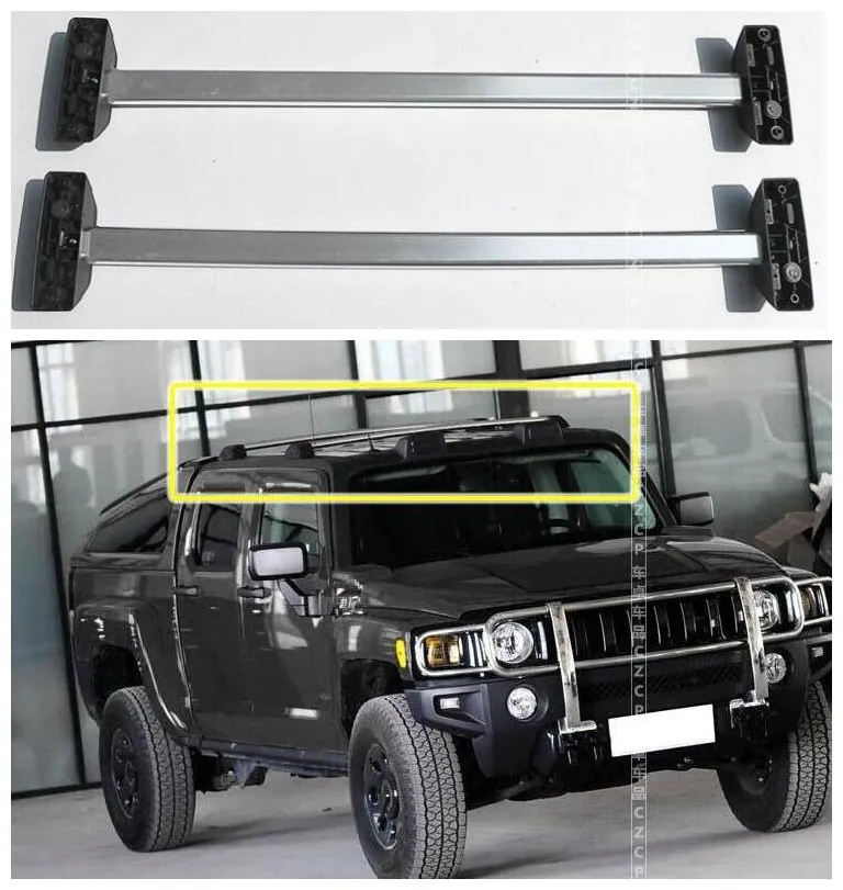 

High Quality Aluminum Alloy Roof Racks Luggage Rack Crossbar Fits For Hummer H3 2005 2006 2007 2008 2009 2010