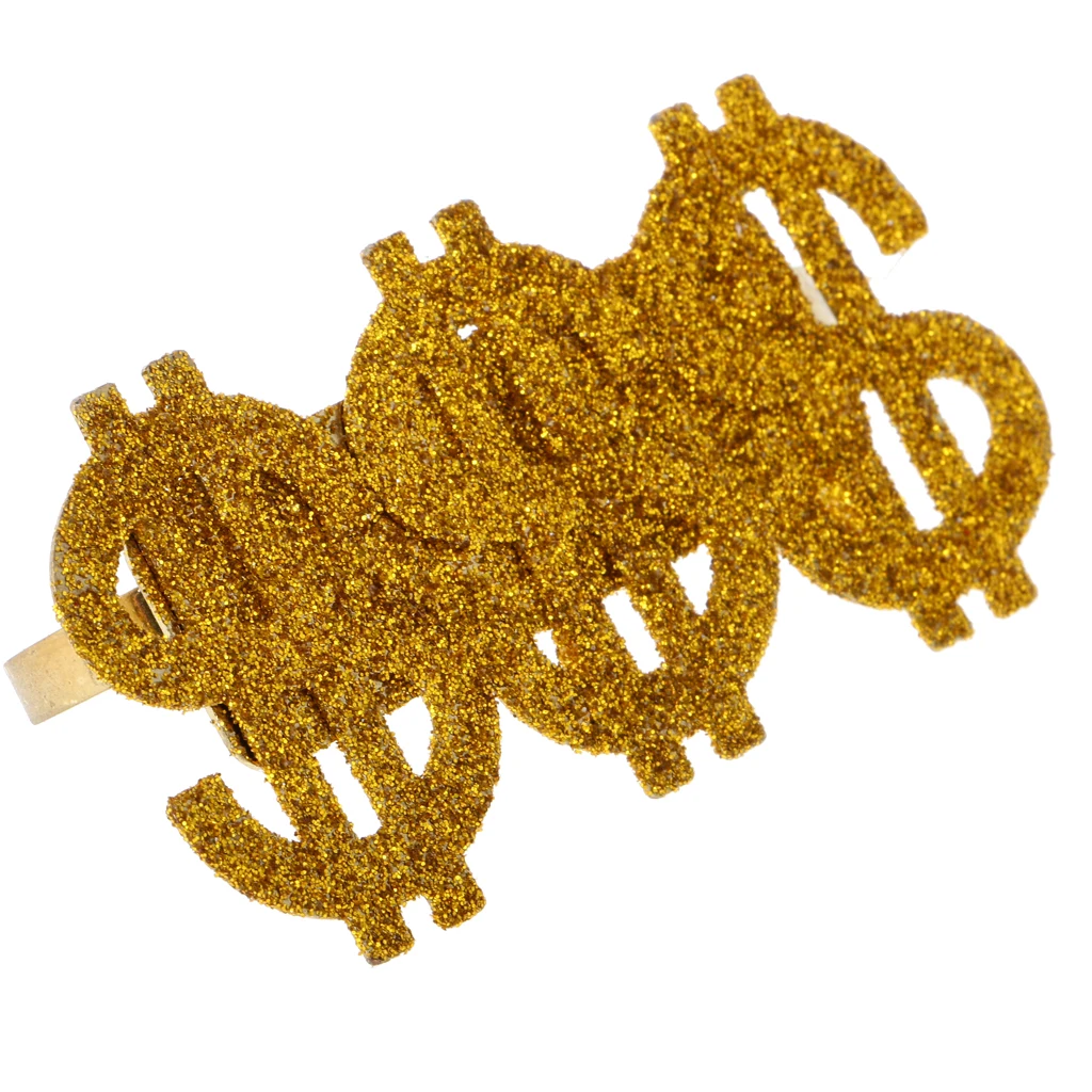 Gold Dollar Sign Pimp Ring 