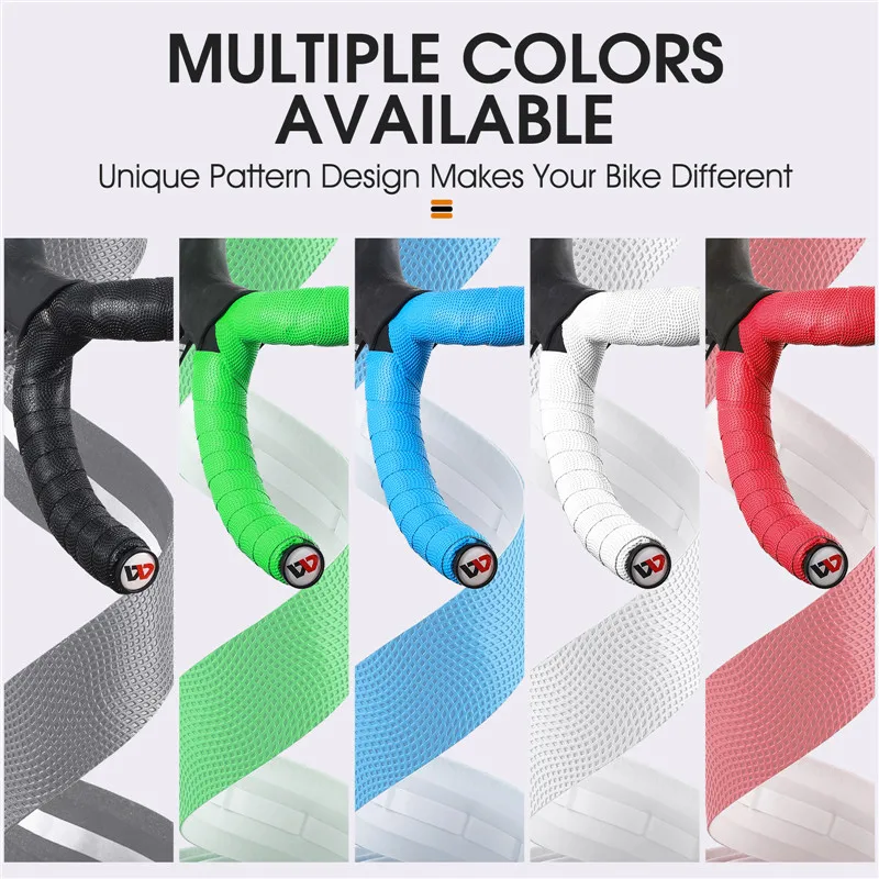 WEST BIKING Bike Handlebar Tape Anti-slip Silica Gel EVA Shock Absorption Road Bicycle Handle Bar Tape Wrap End Plug Accessories