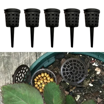 

100PCS Fertilizer Baskets Garden Fertilizer box Bonsai Tool Fertilizer Cover Basket Box Dome Case Plastic Plant Bug Nursery Pots