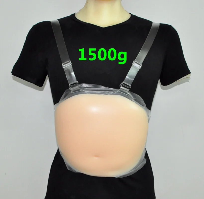 

Silicine 1500g meat color dressing three or four months vacation pregnancy false stomach reverse string performance props silica