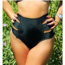 Hirigin одежда для плавания Женские трусы бикини нижняя сторона с дырками и высокой талией бразильские стринги купальник низ бикини шорты для плавания