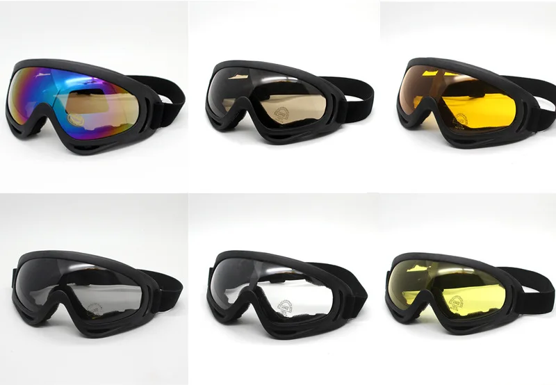Wholesale X400 Tactical Eye-protection Goggles Motorcycle Windproof Sand Glasses for Riding Ski Goggles Athletic Glasses Mountai