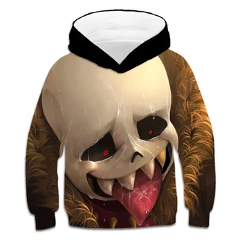 

Children's autumn new product long-sleeved baseball uniform new Halloween skull 3D digital printing children's hoodie 4T-14T