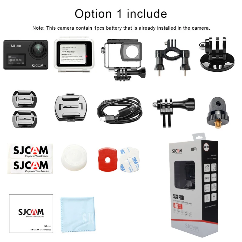 Оригинальная Экшн камера SJCAM SJ8 серии Air & Plus Pro 1290P 4K WIFI дистанционное управление