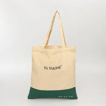 

Natural Canvas Handbag can print logo Makeup Recycled Cotton Shopping Bag