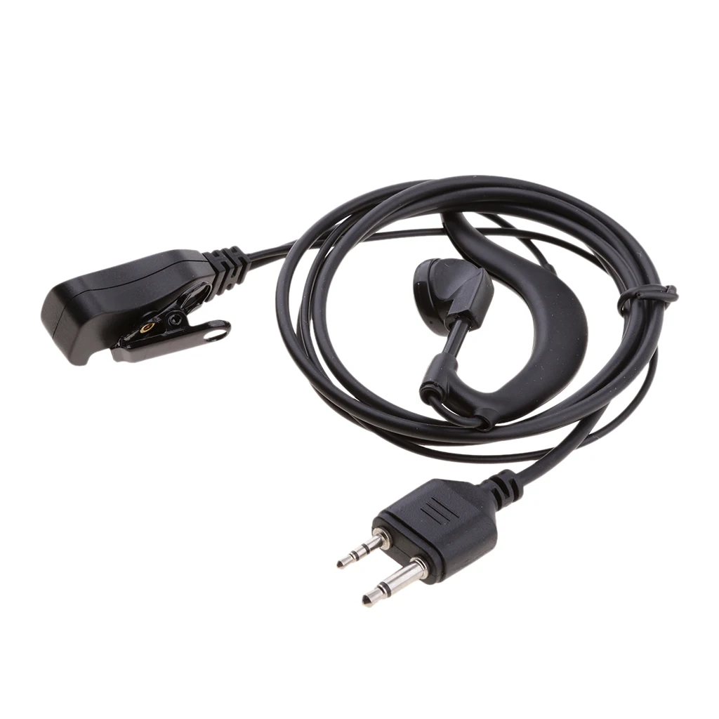 Two Way Radio G Shape Clip-Ear Headset Earpiece With PTT For Midland GXT400
