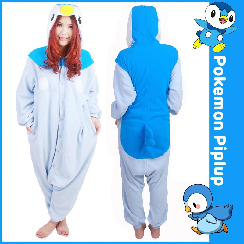 Пижама в стиле аниме Piplup Домашняя одежда синий пингвин повседневная домашняя для