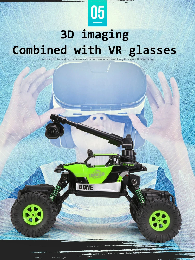 1:16 15 км 2,4G мобильное приложение четырехколесная wifi камера скалолазание 3D изображение игрушка джип может быть дистанционным управлением красный зеленый