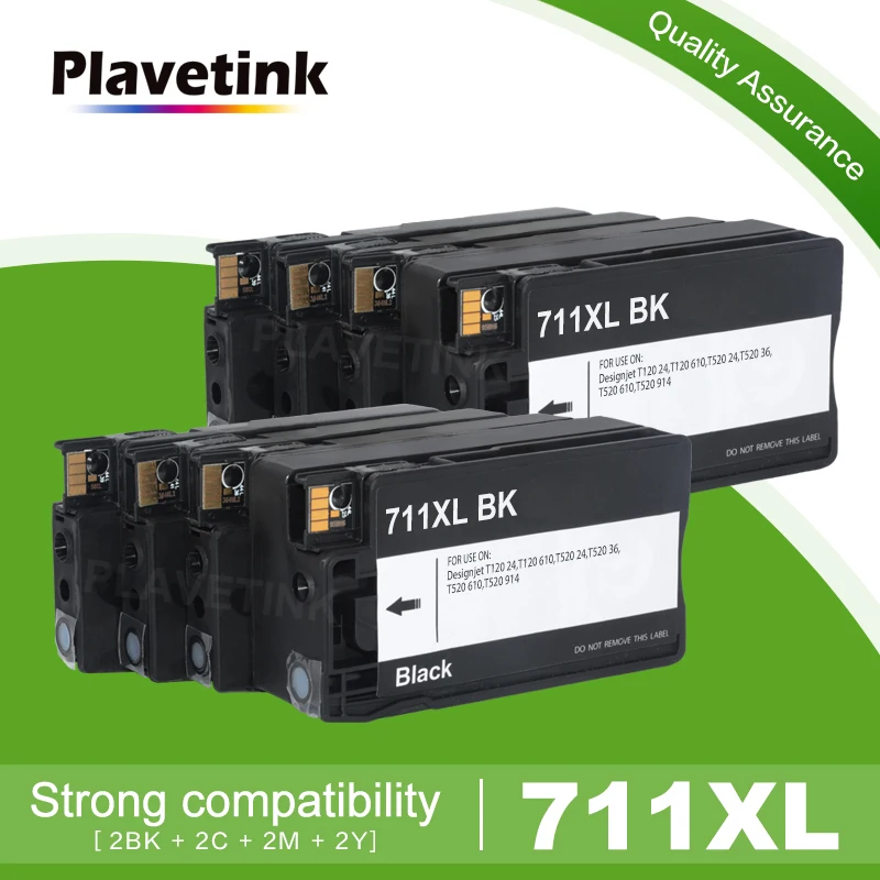 

Чернильный картридж Plavetink, совместимый с HP711 711 для HP 711XL, для принтера HP DesigJet T120 T520 T120 24/ T120 610/ T520 24/ T520