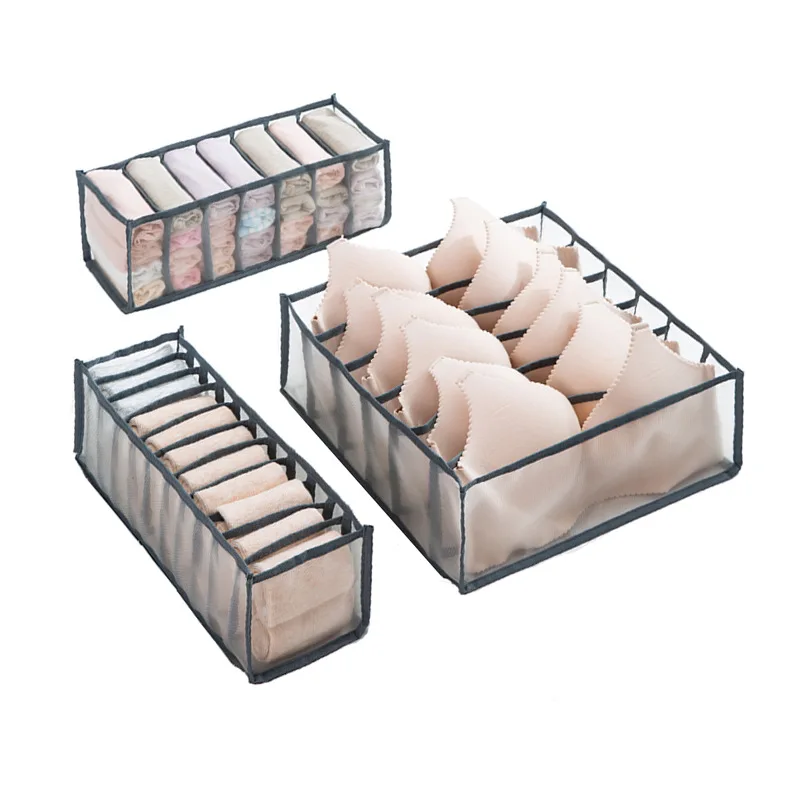 Foldable underwear drawer storage box divider closet dressing table clothes storage organizing box bra scarf tie socks box