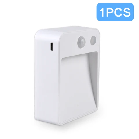 Wireless Lamp Battery Powered Kitchen Cabinet Light with Motion Sensor 2 Modes Stick On Lights for Stairs Wardrobe Wall Lamp