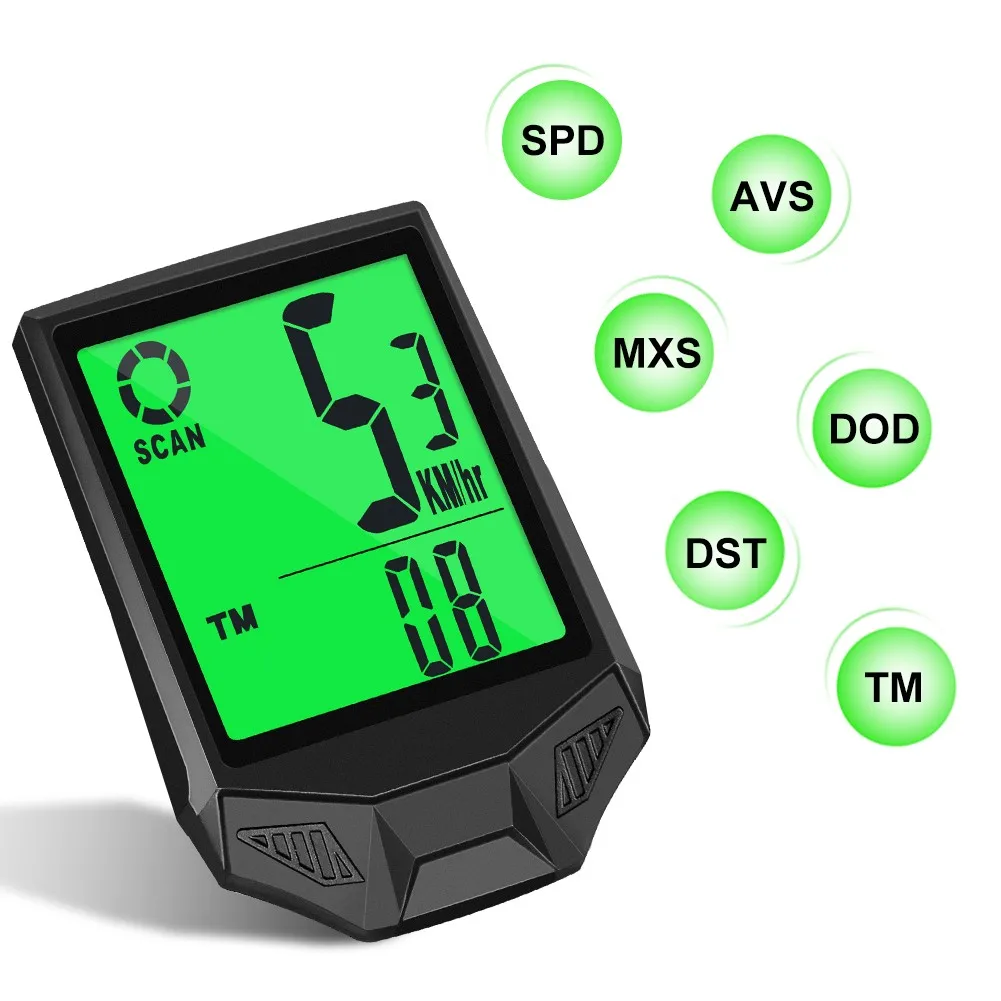 M3 Mini Ordinateur de Vélo GPS, Odomètre et Compteur de Vitesse Sans Fil IPX5 Étanche avec Écran LCD Rouge