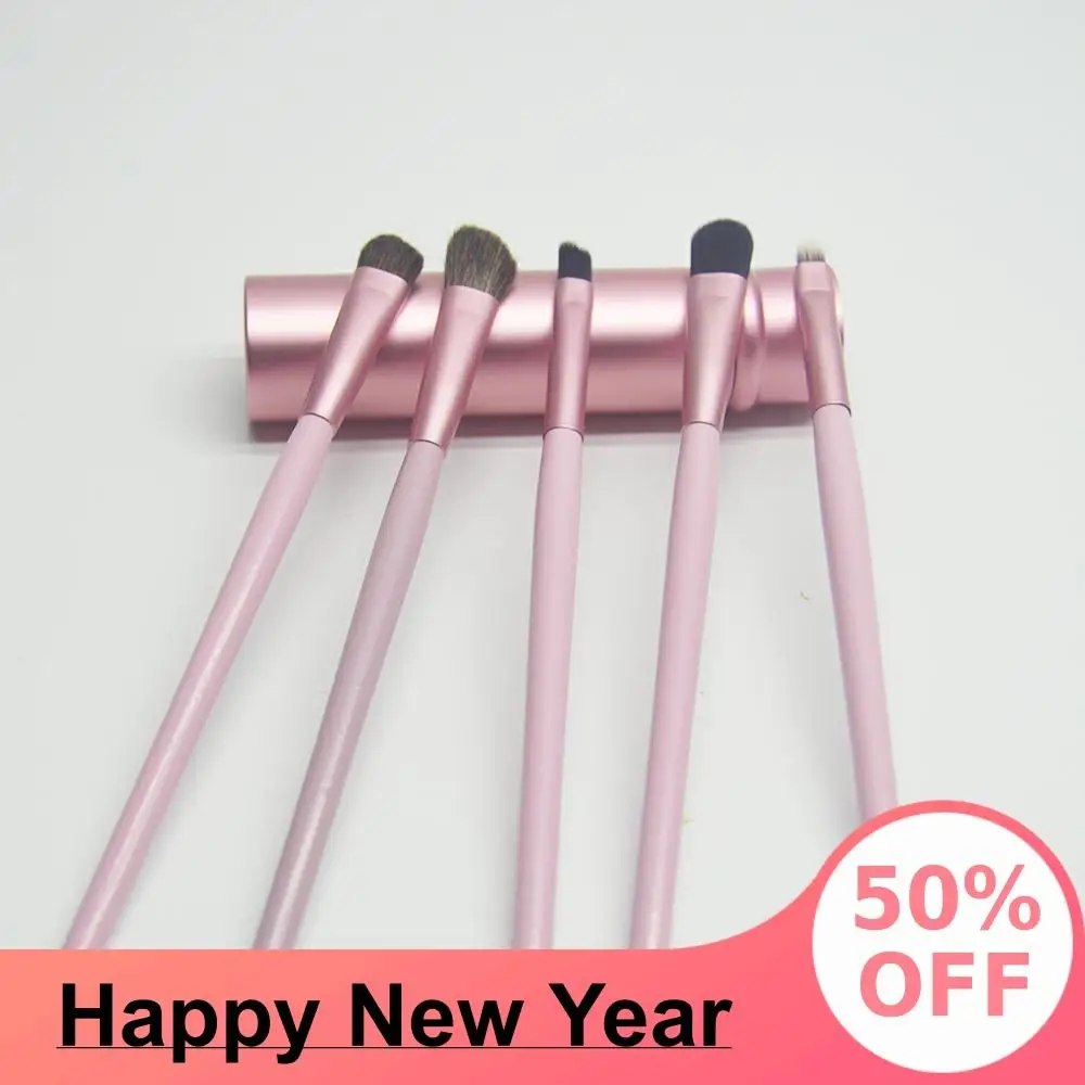 

Set Makeup Brushes With Travel Box Eye shadow Eyelashes Stippling Brush 5PCS Makeup Setes Tool Case Horse Hair