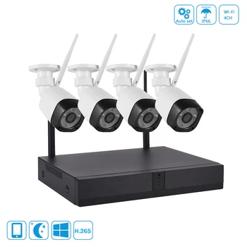 

4CH NVR Outdoor Wireless System Surveillance Cameras Security System Cctv Camera 4 Channel Surveillance Camera Face Detection