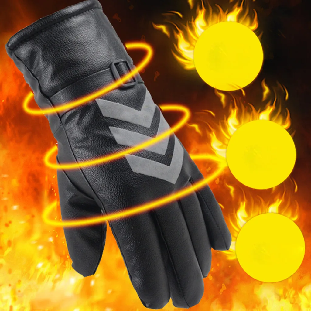 Мужские зимние перчатки противоскользящие теплые мягкие перчатки эластичные манжеты мужские водонепроницаемые спортивные перчатки для вождения и езды на велосипеде теплые перчатки d5