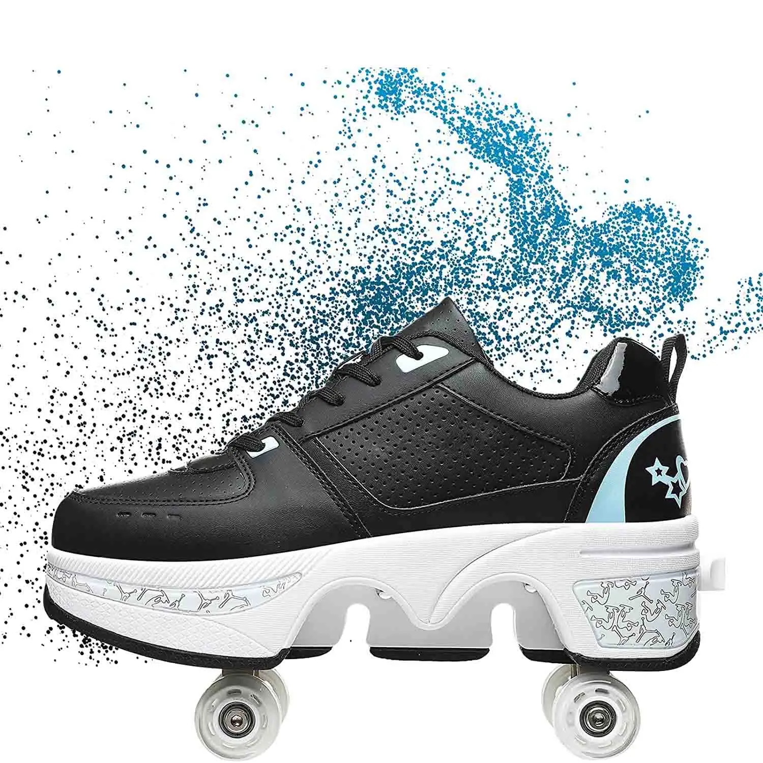 Chaussures à roulettes rétractables pour femmes, chaussures de skate à  roulettes, chaussures qui se transforment en patins à roulettes - AliExpress