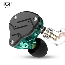 KZ ZSN наушники 1DD+ 1BA Hybrid In Ear Monitor шумоподавление HiFi музыкальные наушники спортивные стерео бас гарнитура с микрофоном
