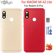 AAA Качество для Xiaomi mi A2 Lite батарея задняя крышка для красный mi 6 Pro задний корпус металлическая дверь карты лоток держатель Ремонт Запасные части
