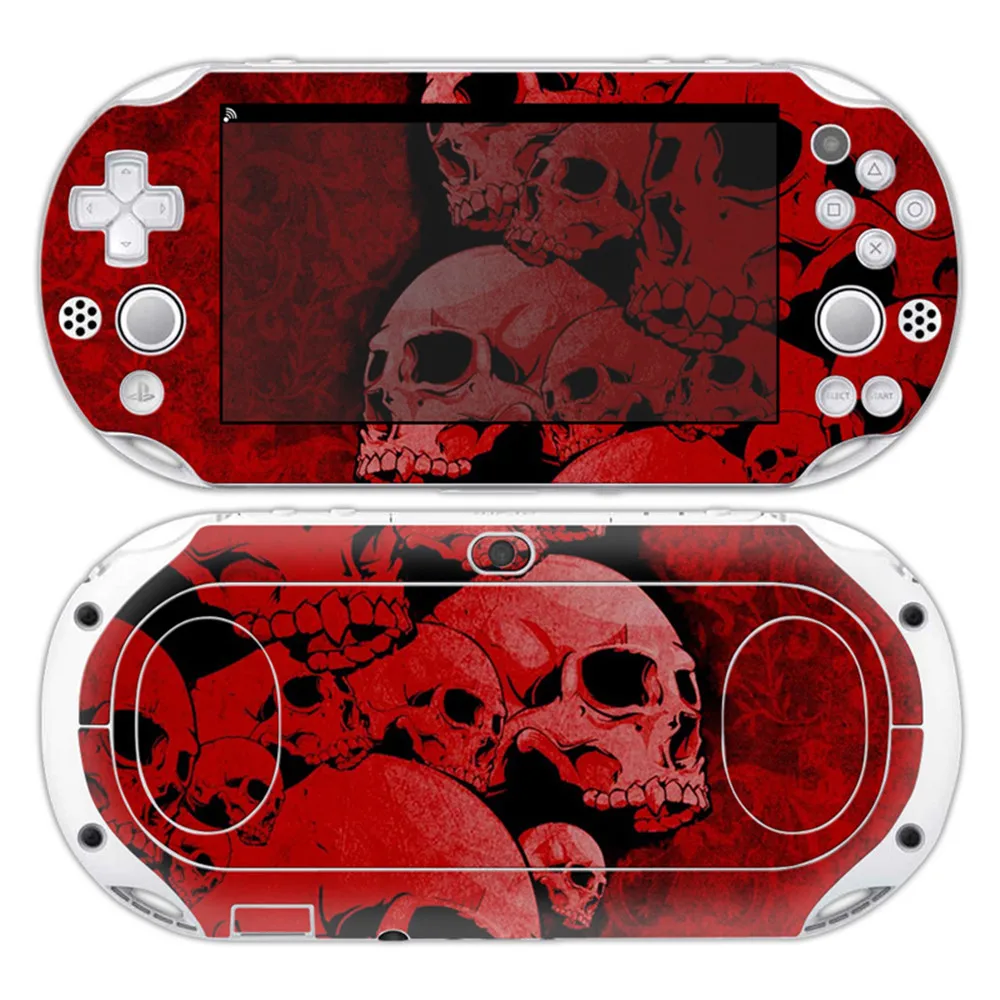 2 In 1 Back Cover Silver Stripe Back Sticker Decorative Decal Replacement Spare Accessory for Vita 2000 Game Console Host Travel Replacement Vita