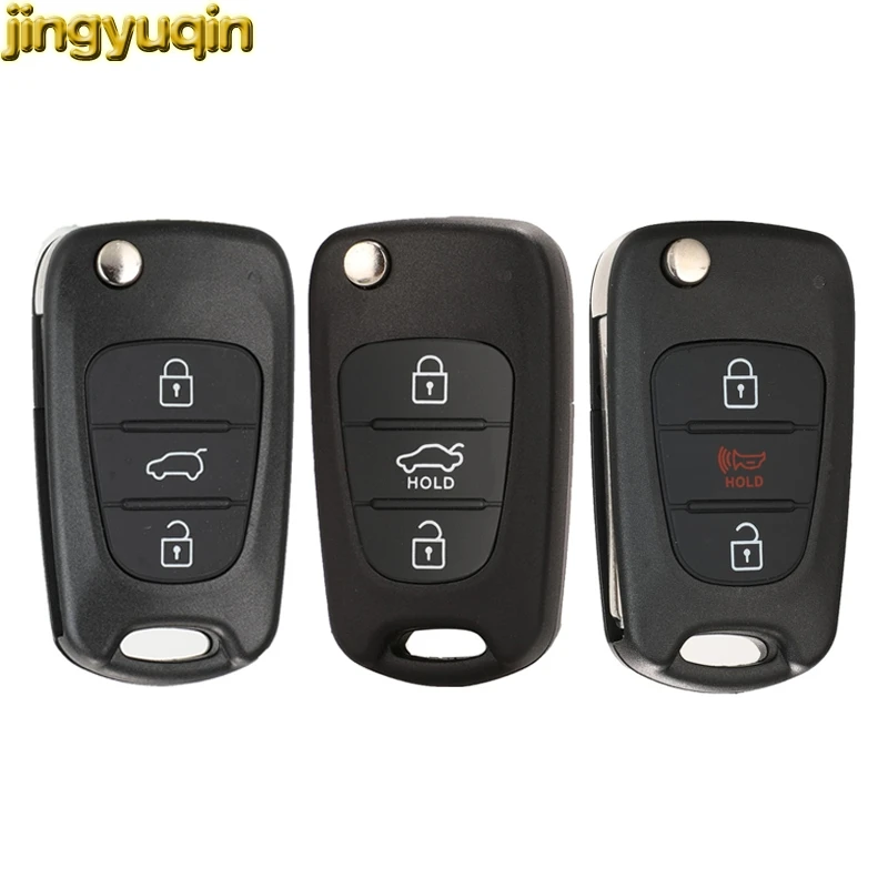 Jingyuqin дистанционный флип Автомобильный ключ оболочки для hyundai Avante Accent I30 IX35 3