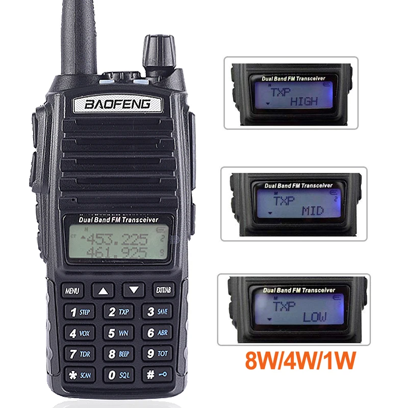 Baofeng Ture 8 Вт UV-82 плюс 10 км большой диапазон мощная портативная рация CB vhf/uhf двухстороннее радио Amador 8 Вт UV82 плюс