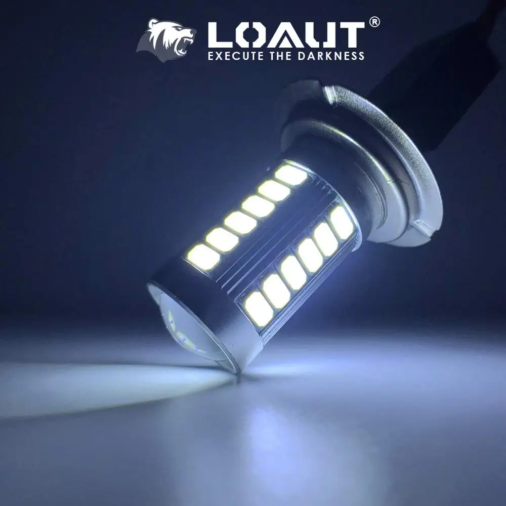 LOAUT H7 33 SMD 5630/57 автомобиль светодиодный лампы супер яркие белые Противотуманные фары 12V 24V Белый вождения дневные ходовые лампы Авто Мото грузовик