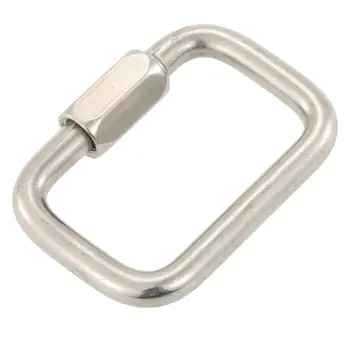 

Stainless Steel Square Quick Link Locking Carabiner Hanging Hook Buckle for Paraglider Wing Camping Hiking Outdoor Tools