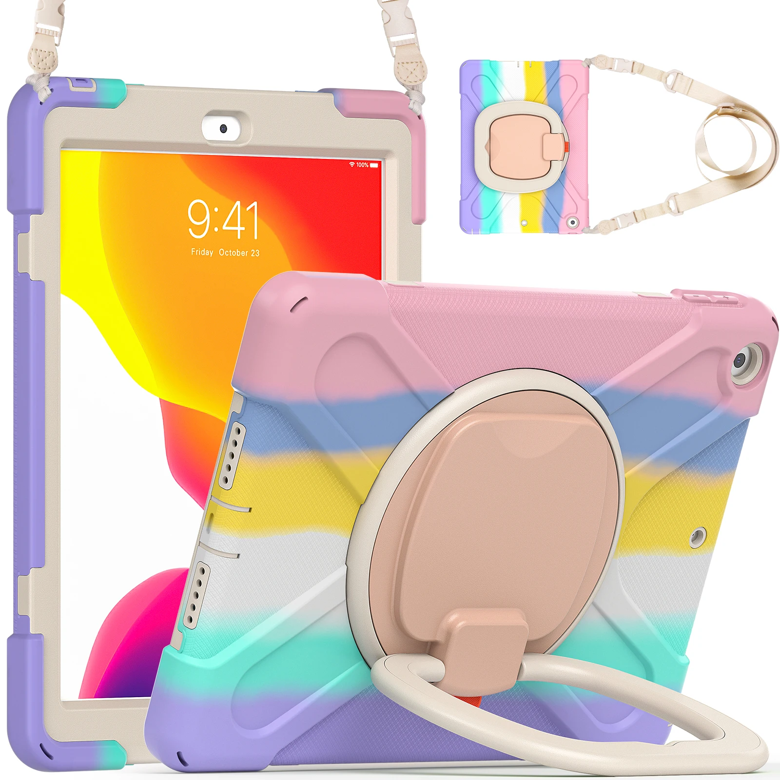 

Чехол для iPad 10,2 2019 2020, чехол для планшета, безопасный противоударный чехол для детей, вращающаяся на 360 ручка для iPad 8-го 7-го поколения 10,2 2020
