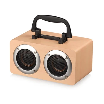 

Retro Wireless Bluetooth Speaker, Portable Wooden Speaker, Rechargeable Speaker, Bluetooth 4.2, Support Music App, TF Card