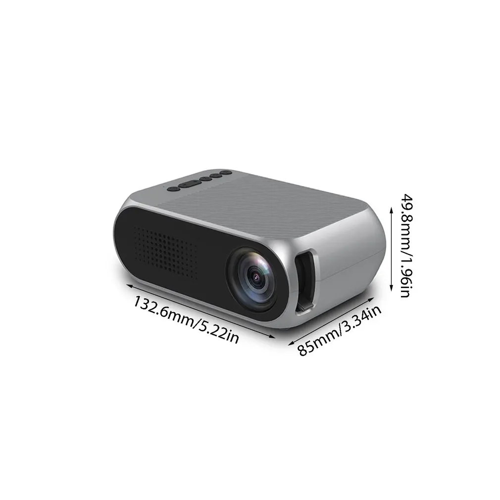 Профессиональный YG320 светодиодный видео цифровой Домашний кинотеатр Портативный Смарт 1080P кинопроектор для домашнего кинотеатра ЕС серый