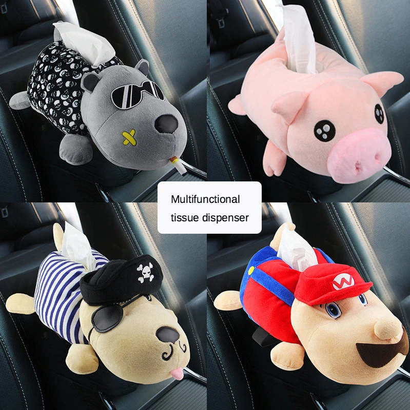 

Tissue Box Hanging Car Chair Back Paper Extraction Box Car Cartoon Cute