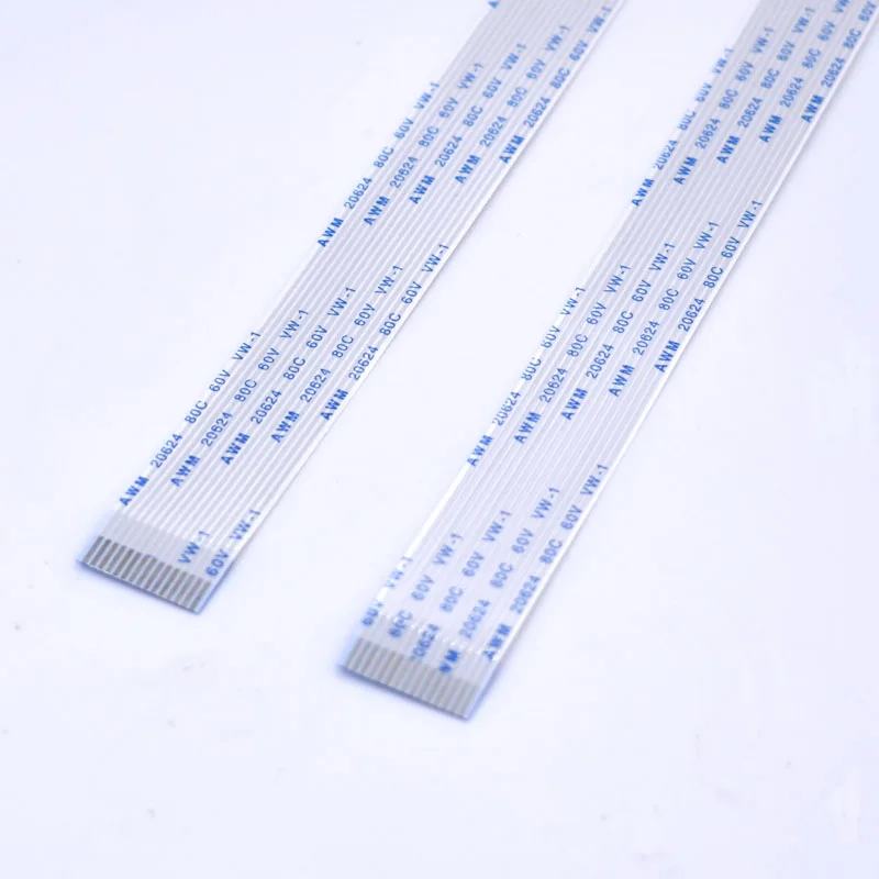10 шт./лот 6Pin 20Pin 1 мм Pitch FFC Гибкий плоский кабель AWM 20624 80C 60V VW с одной стороны