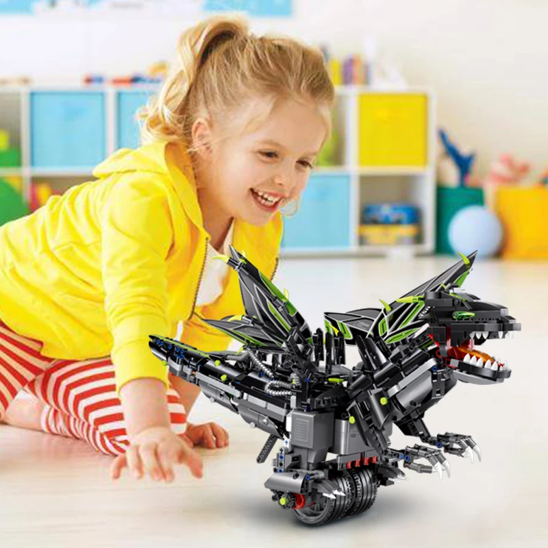 

Building Blocks RC Dinosaur Intelligent Balance Programming Dinosaur Block Electric Remote Control Bricks Toy Christmas gift