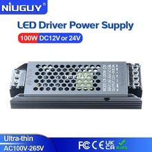 

Ultra Thin LED Power Supply DC 12V 24V Lighting Transformers 100W AC 100V-265V Driver For LED Strips
