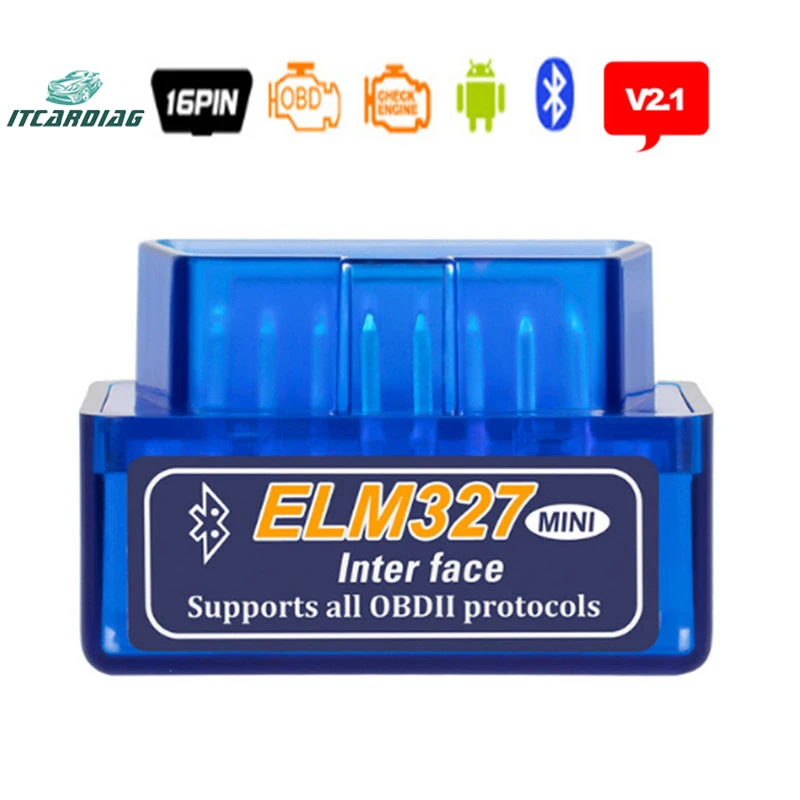 

2019 Super Mini ELM327 V2.1 Bluetooth OBD2 ELM 327 2.1 Diagnostic Tool ELM-327 V2.1 for Android/Torque/PC for OBDII Protocols