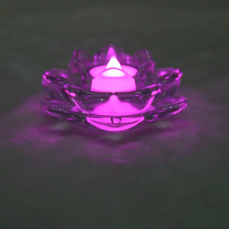 Промо-акция! Прозрачных Lotus подсвечник из Стекло держателя для свечи Tealight